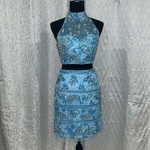 Baby blue Two piece set formal piece cocktail